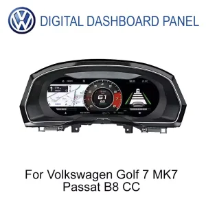Volkswagen Digital Instrument Cluster til Golf 7 Passat B8 CC 12,3 tommer IPS LCD set forfra