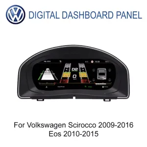 Volkswagen Scirocco 2009-2016 og Eos 2010-2015 10,25 tommer digital instrumentklynge set forfra