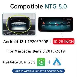 Mercedes B-klasse Android-hovedenhed 2012-2018 | CarPlay DSP