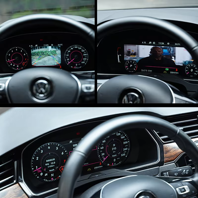 Tiguan 2009–2017 Installed Cluster Installeret Volkswagen Tiguan digital instrumentklynge 2009–2017 12.3 inch med fuld LCD-grænseflade