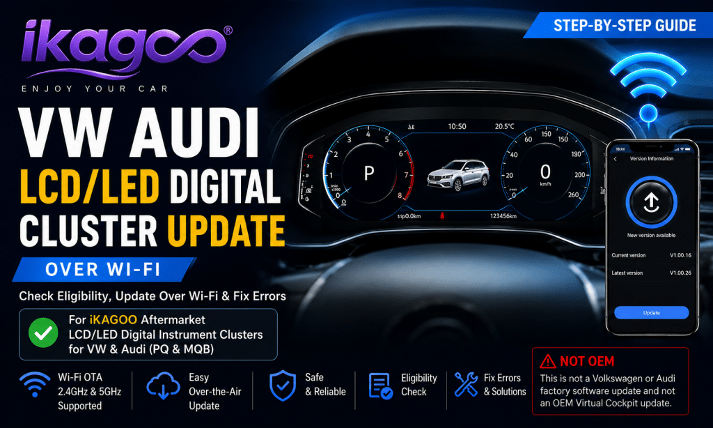 Opdatering af VW og Audis digitale LCD/LED-instrumentpanel