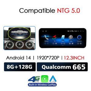 Mercedes Benz C-klasse W205 GLC X253 V W446 Bil Multimedia Navigation