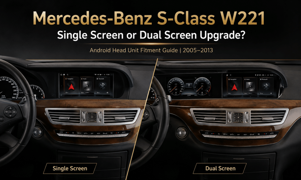 Mercedes-Benz S-Klasse W221 Opgradering af Android-hovedenhed