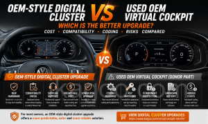 Bedste opgradering til digital instrumentering: OEM-stil vs. brugt OEM Virtual Cockpit