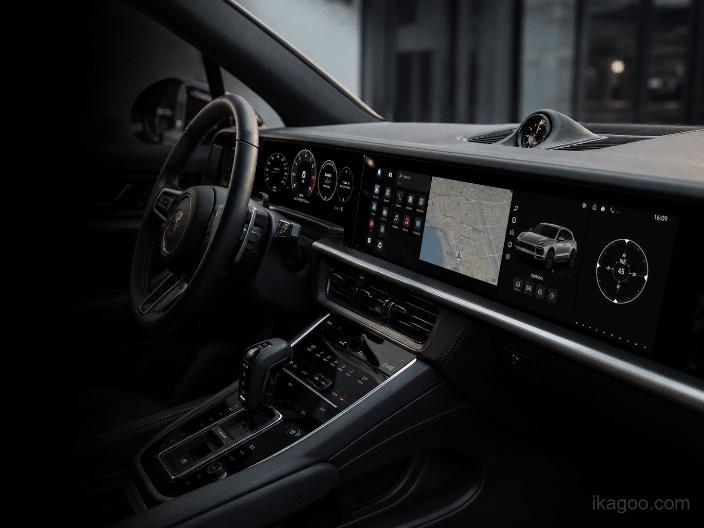 Porsche-inspirerede Android-navigationsenheder