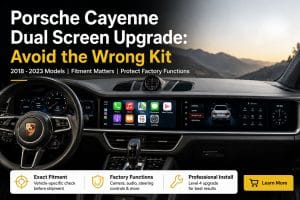 Porsche Cayenne 2018–2023: Opgradering til dobbeltskærm monteret i kabinen