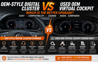 Bedste opgradering til digital instrumentering: OEM-stil vs. brugt OEM Virtual Cockpit